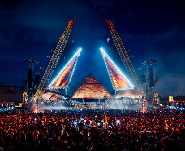 Crowd and stage at Starlight Festival in Egypt